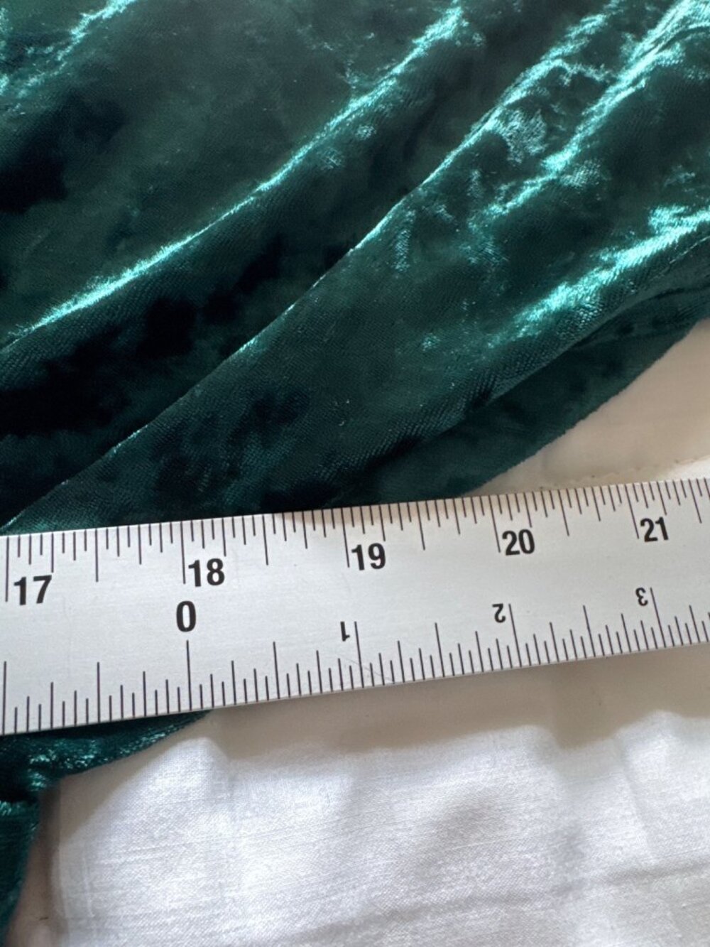 Emerald Green Crushed Velvet Maxi Gown Dress Size L Plunge Old Hollywood Glam - Picture 9 of 9